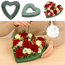 Steckschaum Herz, ca. 24cmD