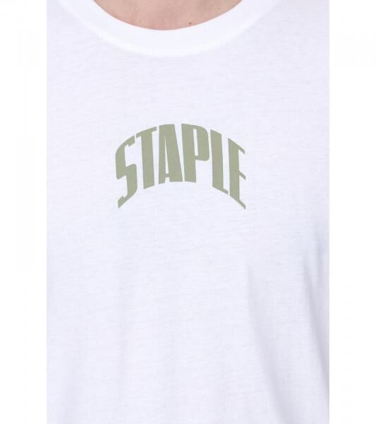 STAPLE Montrose Herren Baumwoll-Shirt mit gro&szlig;em Vogel-R&uuml;ckenprint T-Shirt Rundhals-Shirt 2209C6996 Wei&szlig;