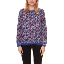 Aniston CASUAL Damen Blusen-Shirt im Retro-Design Bluse figurumspielend 12710658 Schwarz/Bunt