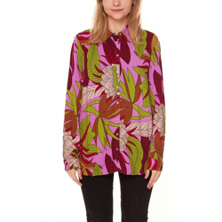 Aniston CASUAL Damen Freizeit-Bluse mit geblümten Muster Schlupf-Bluse 13010835 Rosa/Bunt