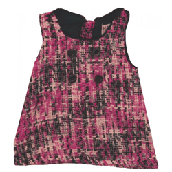 KANZ Mini-Kleid farbenfrohes Kinder ärmelloses-Kleid mit Karierten-Muster Mehrfarbig