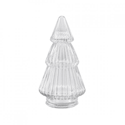 Transparent Glass Christmas Tree Ornament, 20 cm