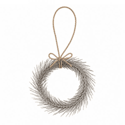 Stern Fabrik Weihnachts-Anhänger Tannenkranz metallisch 10 cm