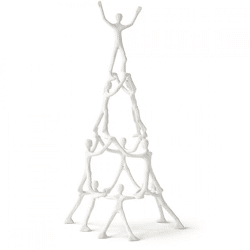 J-Line Skulptur Figur Pyramide weiß 74 cm