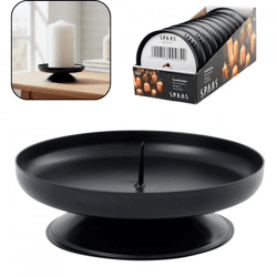 (R) Spaas Kerzenhalter Metall schwarz 9 cm B-choice