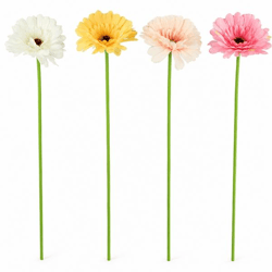 Kunstbloem gerbera 47 cm 4 assorti