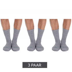 3 Paar primair socks. nachhaltige Arbeits-Socken Baumwoll-Socken lange Strick-Socken 53200-7003 Hellgrau/Dunkelgrau