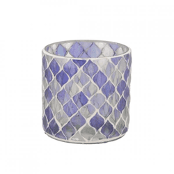 Teelichthalter Mosaik S lila 8 cm