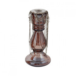 PTMD Kerzenständer mit Kette Aya lila 18 cm