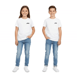 modisches Formula E Racing Division Kinder T-Shirt Kurzarm-Shirt Baumwoll-Shirt mit Karikaturdruck 160 g/m² 701226975 001 Weiß