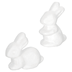 Hase, Styropor, DIY, weiß, 8er Set, 2/s