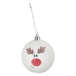 Christbaumschmuck Kugel weiß, 8cmD