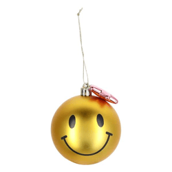 Christbaumkugel Smiley gold Sort.2, 8cmD