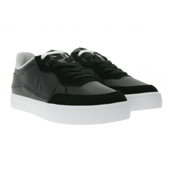 Calvin Klein Sneaker modische Echtleder-Schuhe mit Logo auf den Außenseiten elegante Turn-Schuhe YM0YM01153 0GM Schwarz