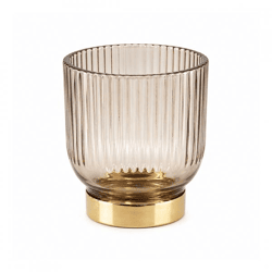 PTMD Teelichthalter „Siera“, rosa/goldfarben, 10 cm