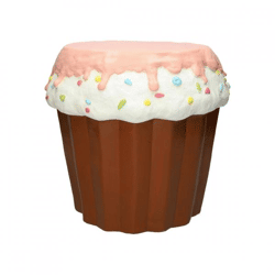 Beistelltisch „Cupcake“, hellrosa/weiß, 37 cm