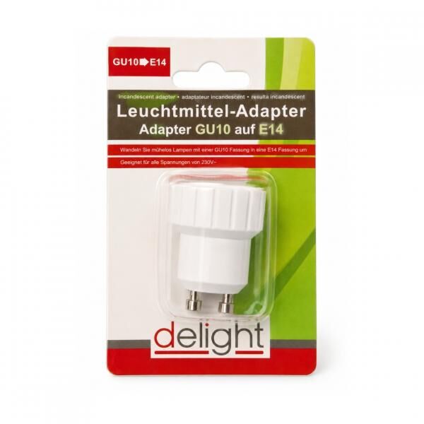 Adapter von GU10 auf E14, weiß