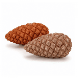 Beeld Jingle Pinecone koperkleurig 13 cm 2 assorti
