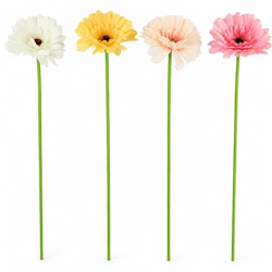 Kunstbloem gerbera 47 cm 4 assorti