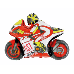 Motorrad rot - Folienballon - 67 cm