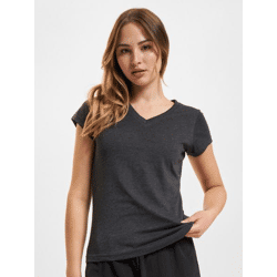 sportliches Build Your Brand Damen T-Shirt 140 g/m² mit Baumwolle Anthrazit