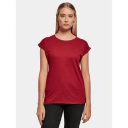 bequemes Build Your Brand Damen T-Shirt 140 g/m² mit Baumwolle Rot