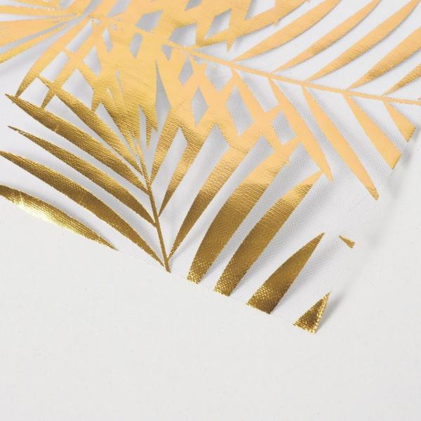 Boltze Organza auf Rolle „Leaf“, goldfarben, 2 m