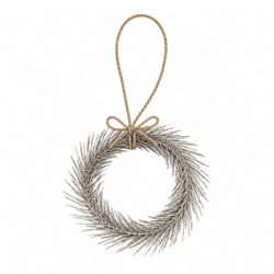 Stern Fabrik Weihnachts-Anhänger Tannenkranz metallisch 10 cm