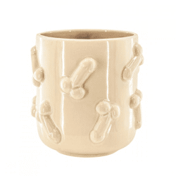 Housevitamin Blumentopf Dick beige 17,5 cm