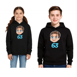Mercedes-Benz AMG Petronas F1 George Russell Kinder Hoodie Mädchen und Jungen Kapuzen-Sweatshirt Formel 1 701227132 001 Schwarz