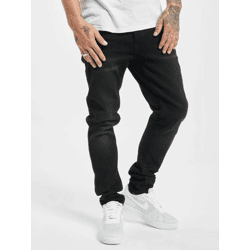 lässige Denim Project Herren Jeans Skinny Fit Stretch Reißverschluss mit Baumwolle Schwarz