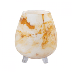 PTMD Jamillia Tealight Holder, Yellow, 21 cm