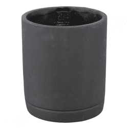 PTMD Vik L Flower Pot, Cement, Dark Gray, 25 cm