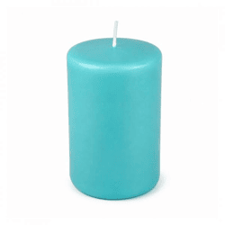 Stumpenkerze aqua blau 8 x 12,5 cm
