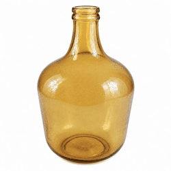 Vase (yeast bottle), recycled amber glass, 42 cm