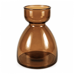 Vase recycled glass brown 34 cm