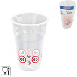 Folat Trinkbecher Einweg 65 Jahre 350 ml 10 Stück