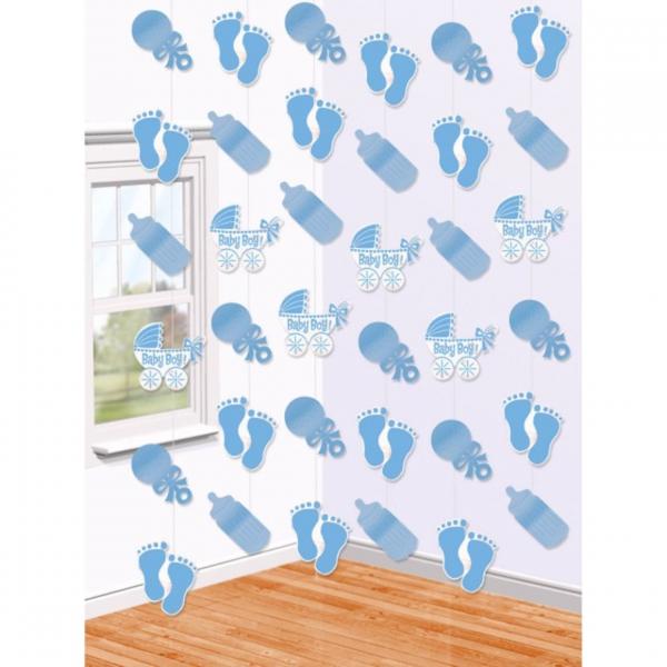 Hanging decoration baby shower boy 210 cm