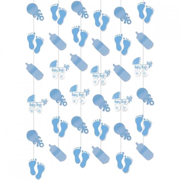 Hanging decoration baby shower boy 210 cm