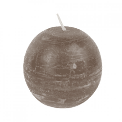 Gala Kugel Kerze taupe 8 x 8 cm