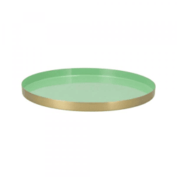 Tablett Marrakech mint gold 33 cm