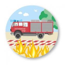 FIRE DEPARTMENT - Cake topper 20 cm