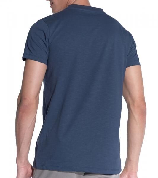 COURSE Slub Cotton Herren Basic T-Shirt mit Brusttasche Rundhals-Shirt Baumwoll-Shirt 900990 Dunkelblau