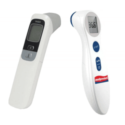 Infrarot-Thermometer corman Ir-T Medipresteril oder YASEE YS-TWA-1 Stirn-Thermometer Fieber-Thermometer berührungslos Weiß