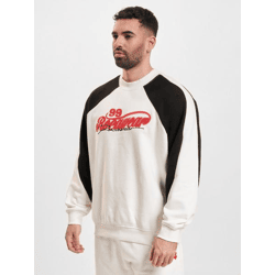 bequemes Rocawear Herren Sweatshirt Rippbündchen mit Baumwolle Weiß/Schwarz