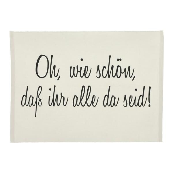 Tischset oh, wie sch&ouml;n, schwarz, ca.48x33cm
