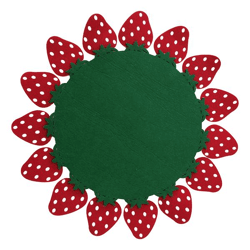 Placemat felt Strawberry approx. 42cmD