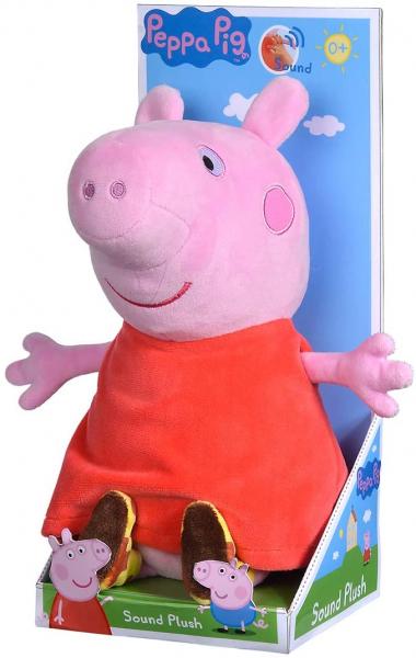 Simba 109261009 - Peppa Pig: Peppa plush figure with sound