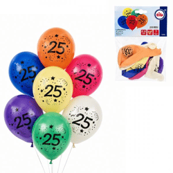 Luftballons „25 Jahre“, 30 cm, 7 Stück