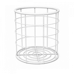 Korb Metall weiß 16 cm